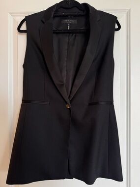 Rag & Bone Black Wool Tuxedo Vest